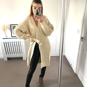 NWT Zara wrap oversized front cardigan bloggers fav